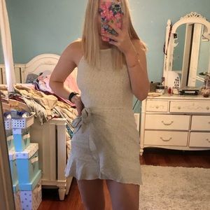 NWOT Halter top dress with skirt overlay